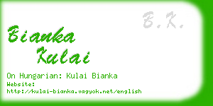 bianka kulai business card